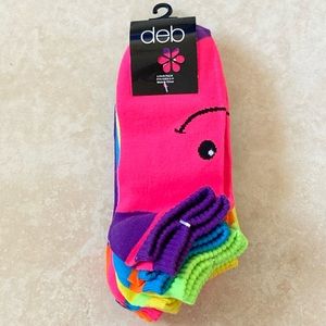 *BRANDNEW* Deb APackOf6 Colorful Silly Faces Socks